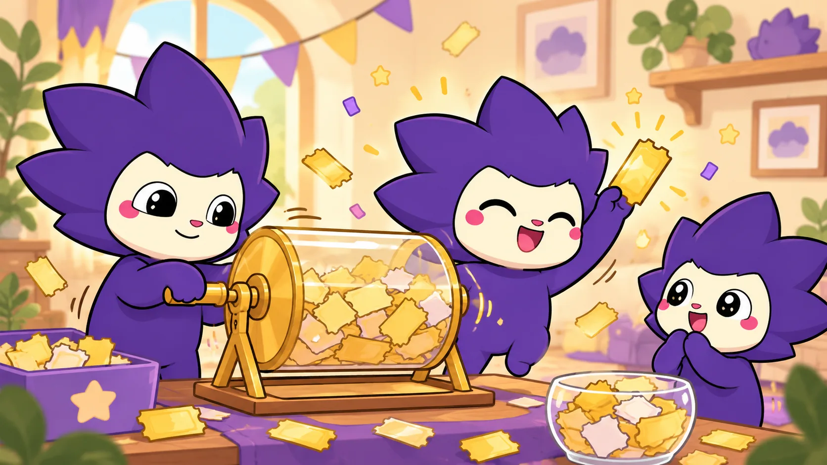chogs celebrating a raffle draw