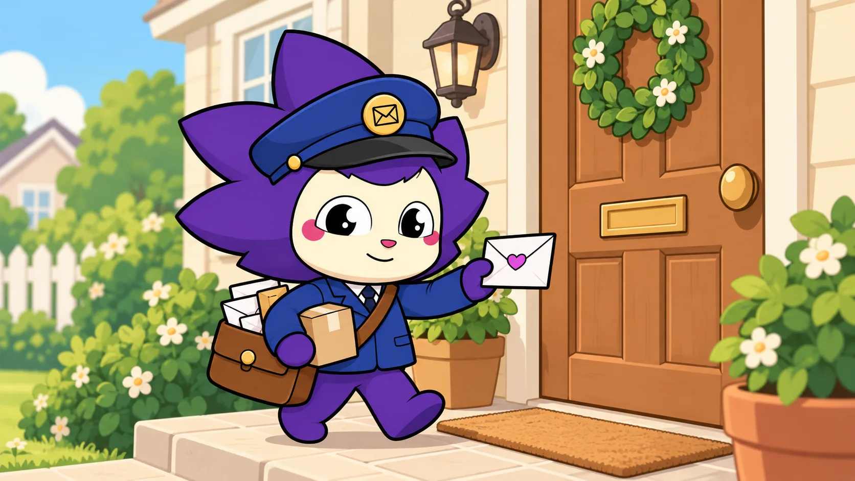 chog postman delivering a letter